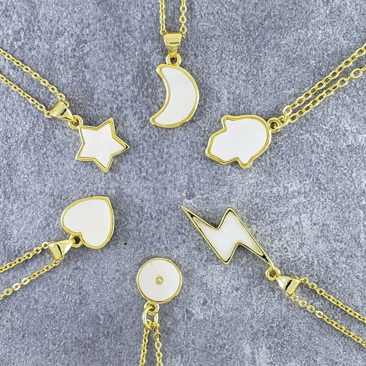 Round White Gold Slim Link Chain Watch Charm For Women