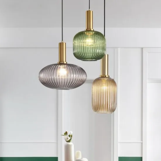 ÁSGEIRR Glass Perfume Bottle Pendant Light