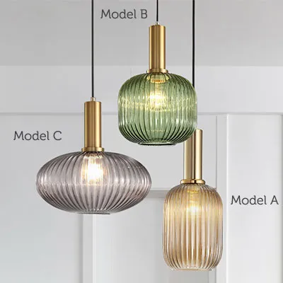 ÁSGEIRR Glass Perfume Bottle Pendant Light