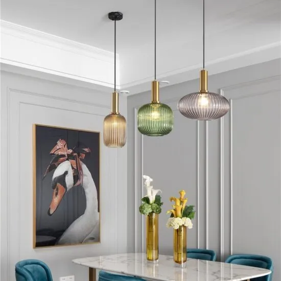 ÁSGEIRR Glass Perfume Bottle Pendant Light