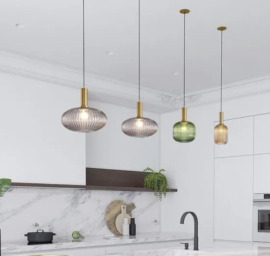 ÁSGEIRR Glass Perfume Bottle Pendant Light