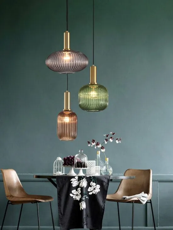 ÁSGEIRR Glass Perfume Bottle Pendant Light