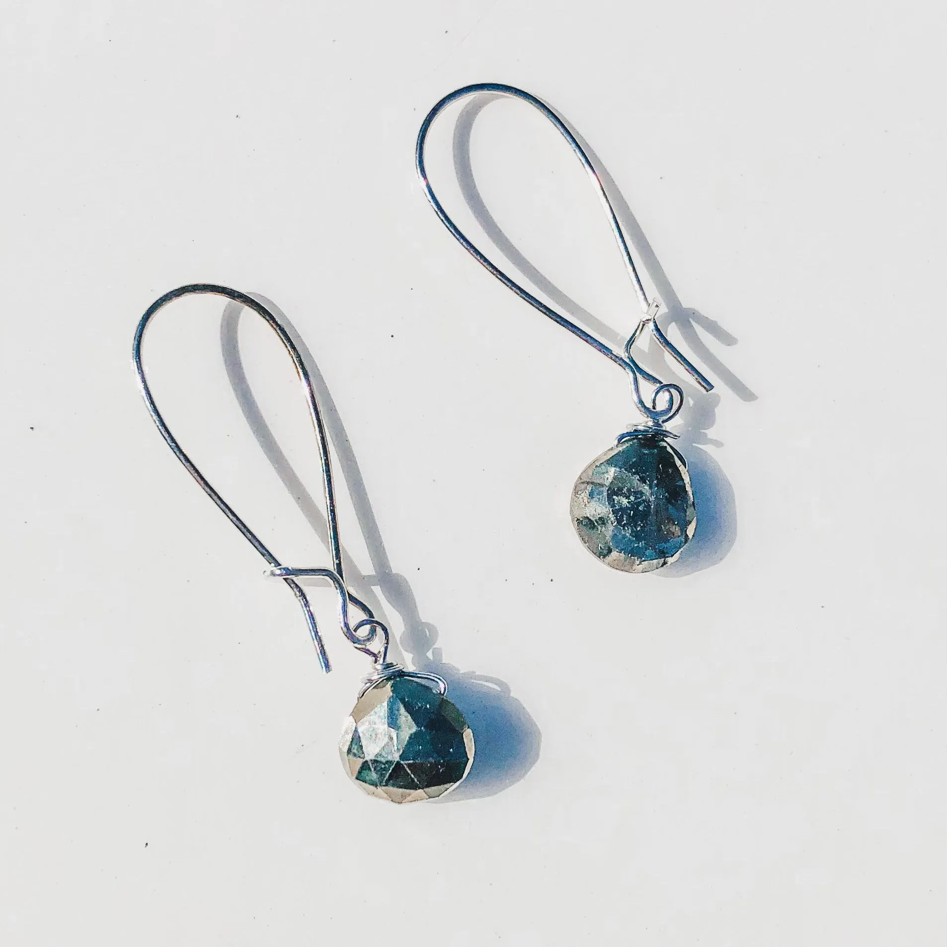 Short Simple Stone Earrings : Choose you gemstone in Brass or Silvertone