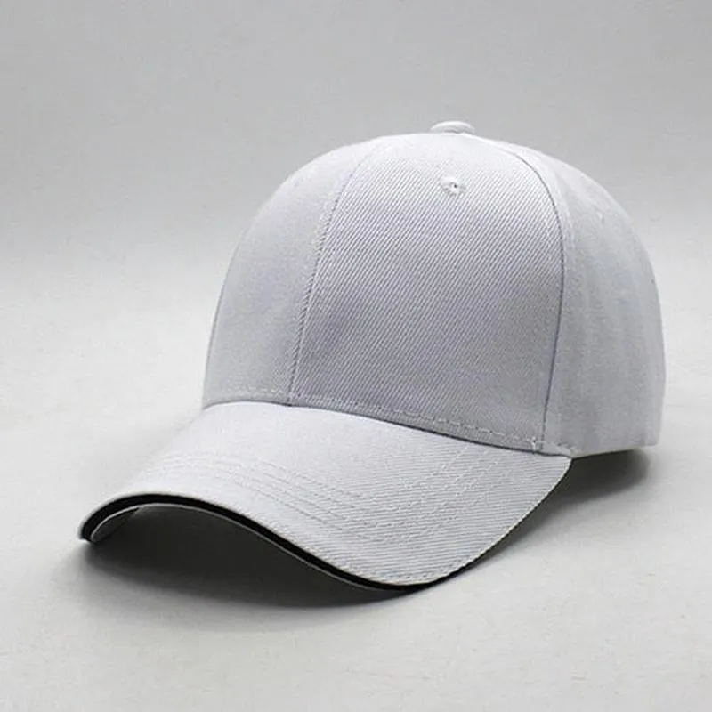 Solid Color Hat With Two-Tone Brim