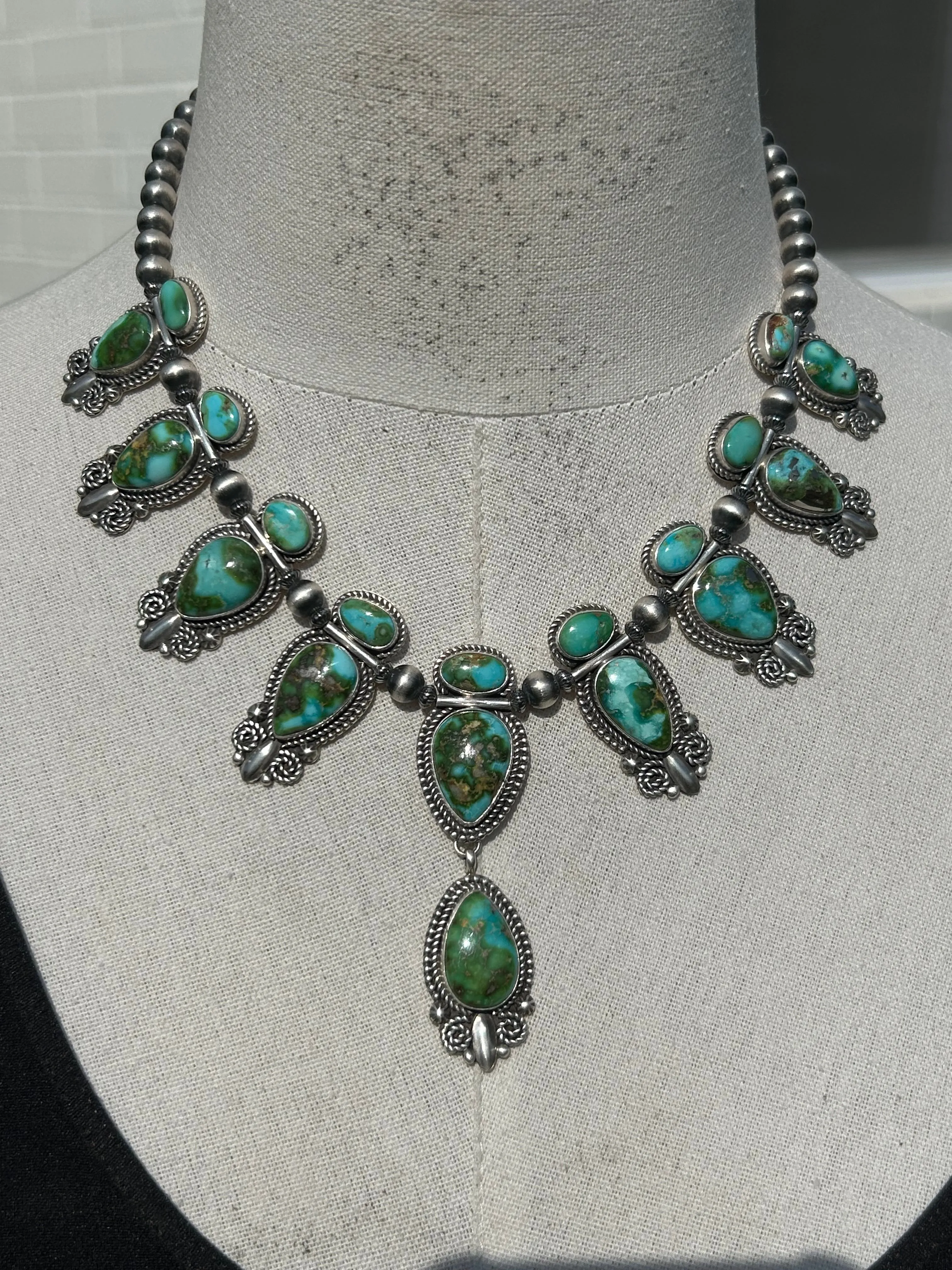 Sonoran and Sterling Pearl Necklace