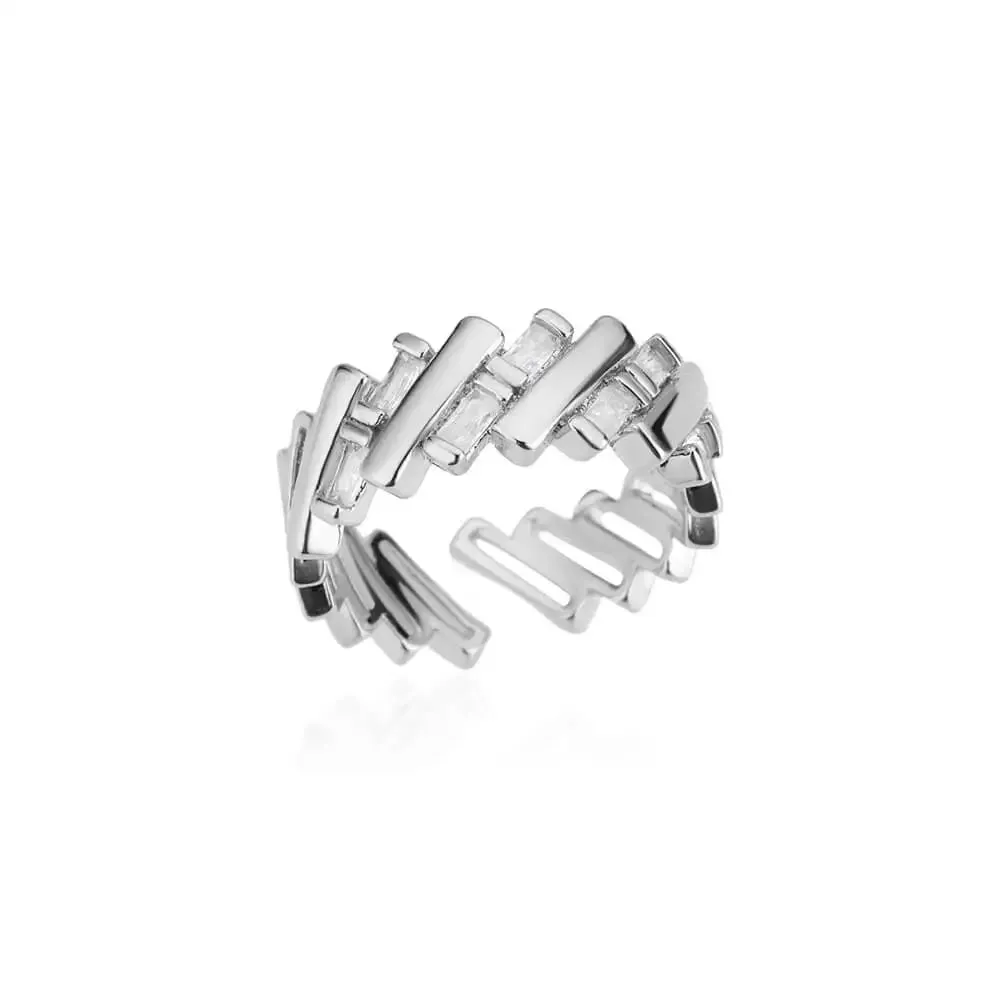 Stainless Steel Round Rings For Women Zircon Geometric Gold Color Crystal Ring Aesthetic Wedding Party Jewerly Gift Bague Femme