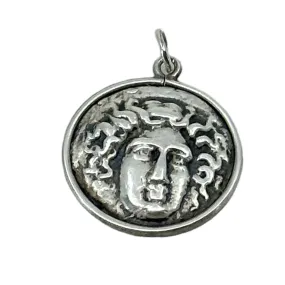 sterling silver LARISSA & ZEUS drachma Greek coin pendant GM10
