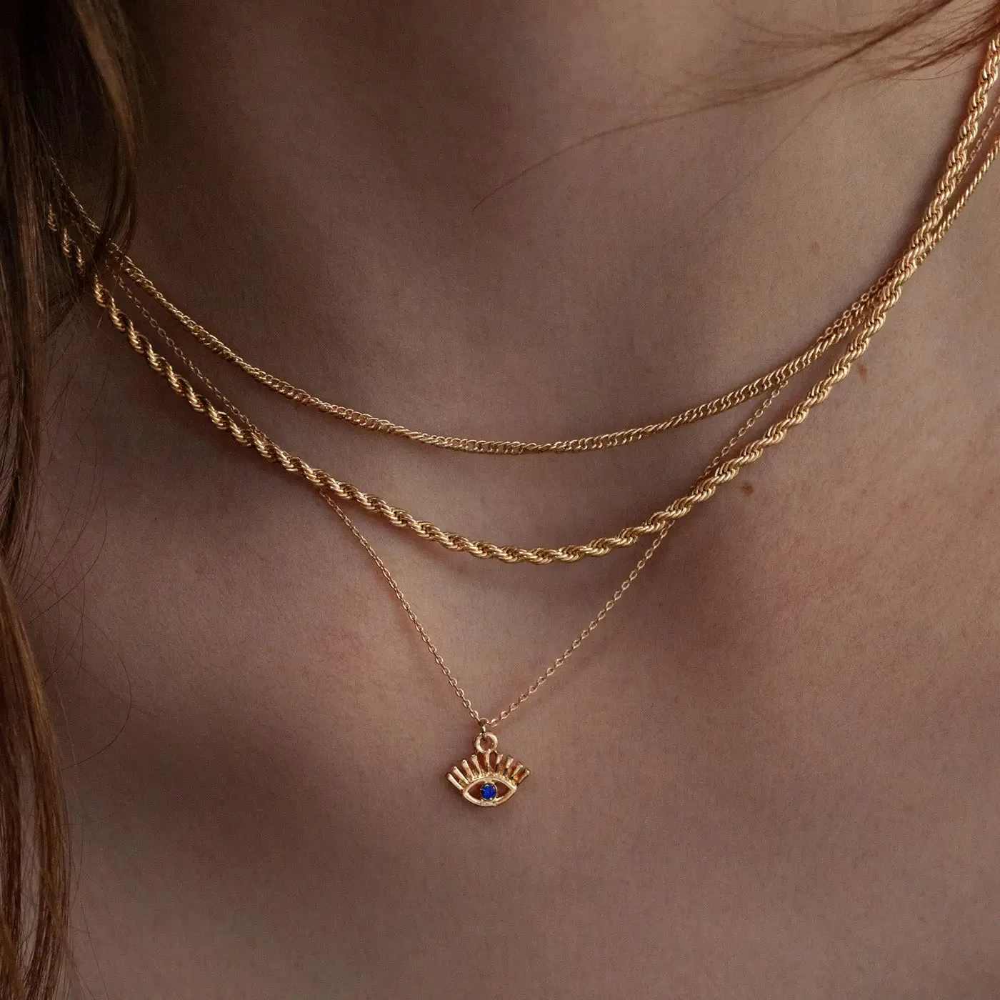 Suzy - Evil Eye Eyelash Necklace