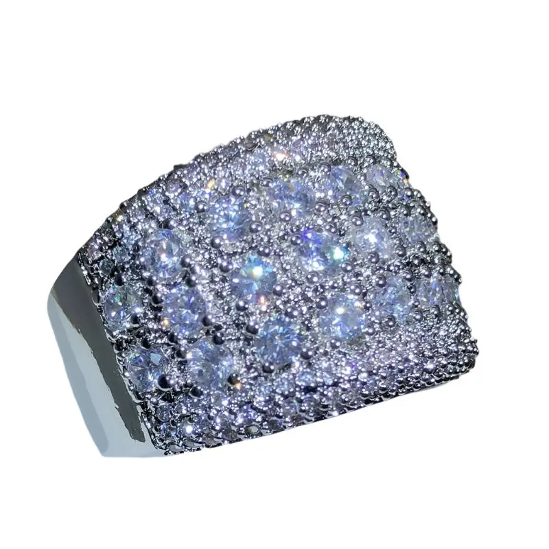 TEEK - Womens Round Sterling Silver Bling Ring