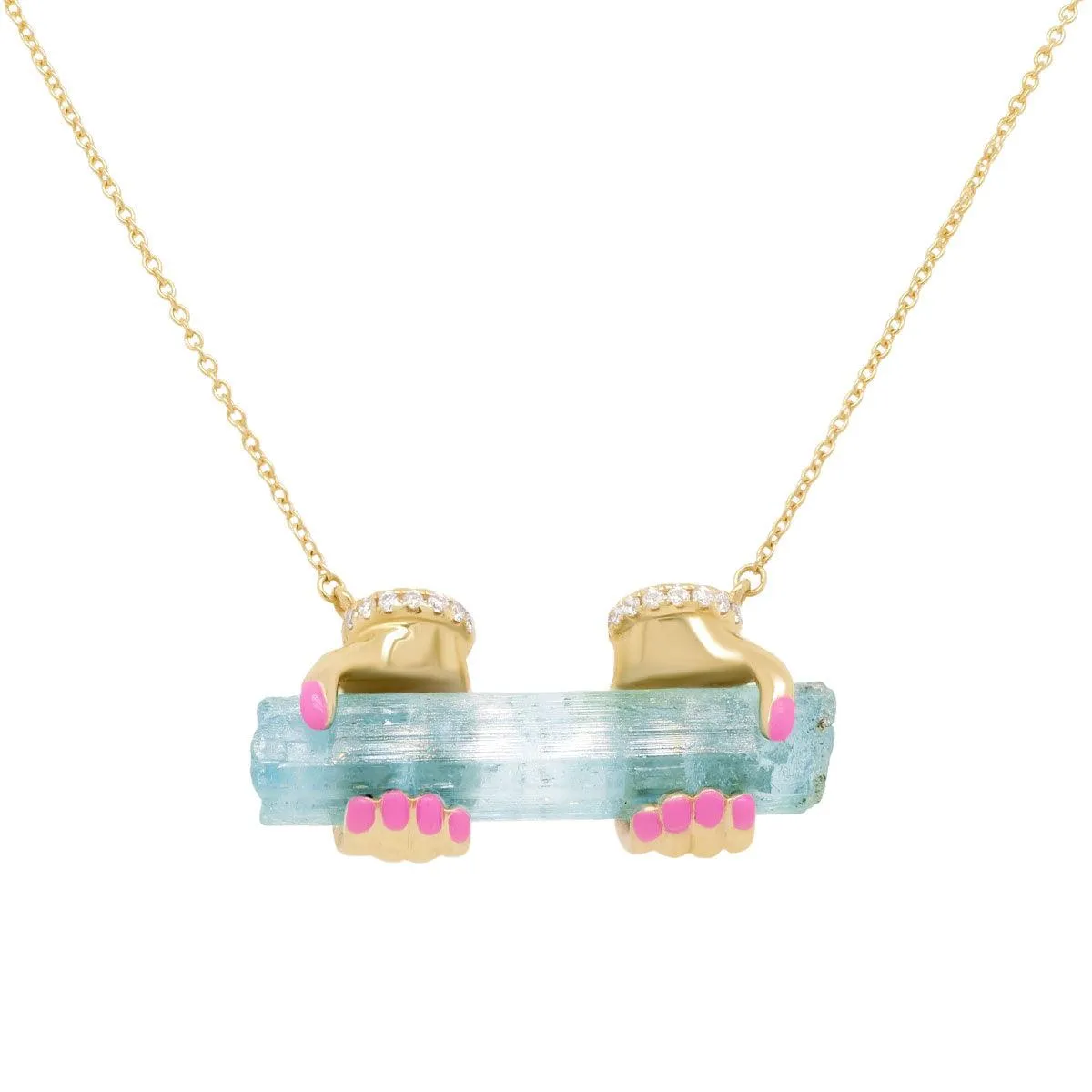 The Offering Necklace | 5.2GMS .10CTW | Aquamarine