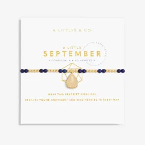 The September Birthstone Stretch Bracelet in Lapis Lazuli