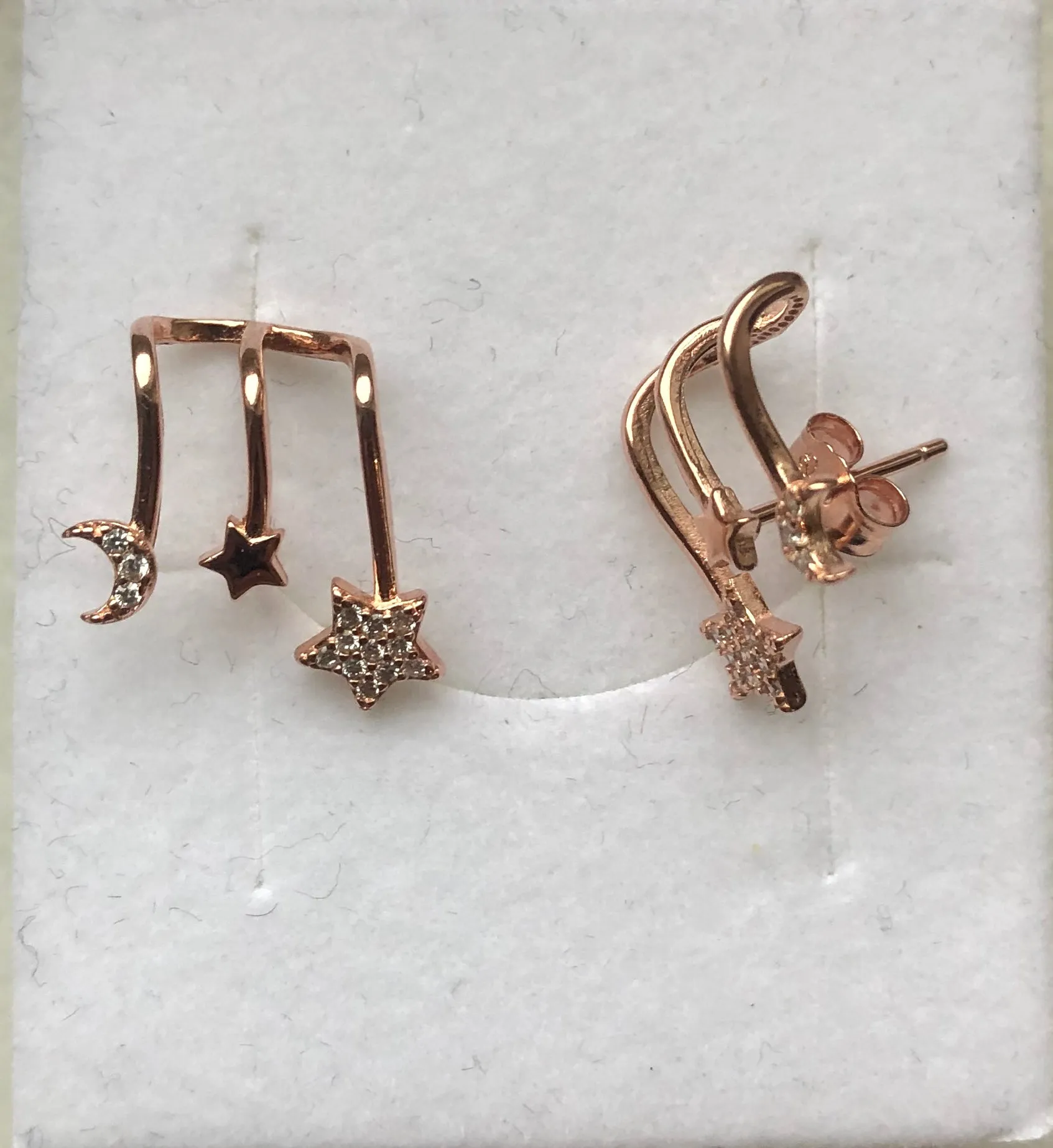Triple star earring