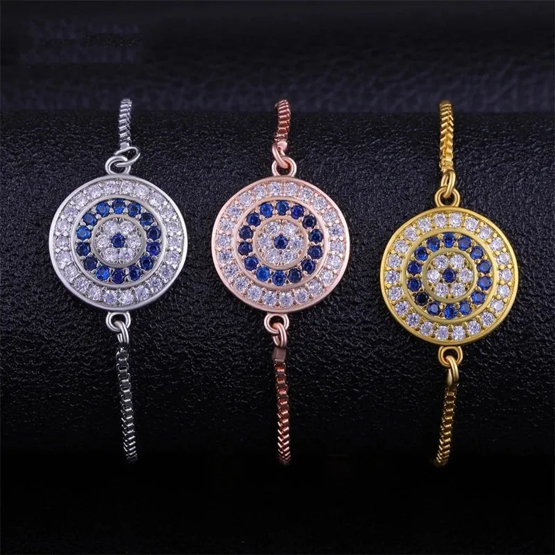 Turkish Evil Eye Bracelet – Zircon Greek Eye Charm