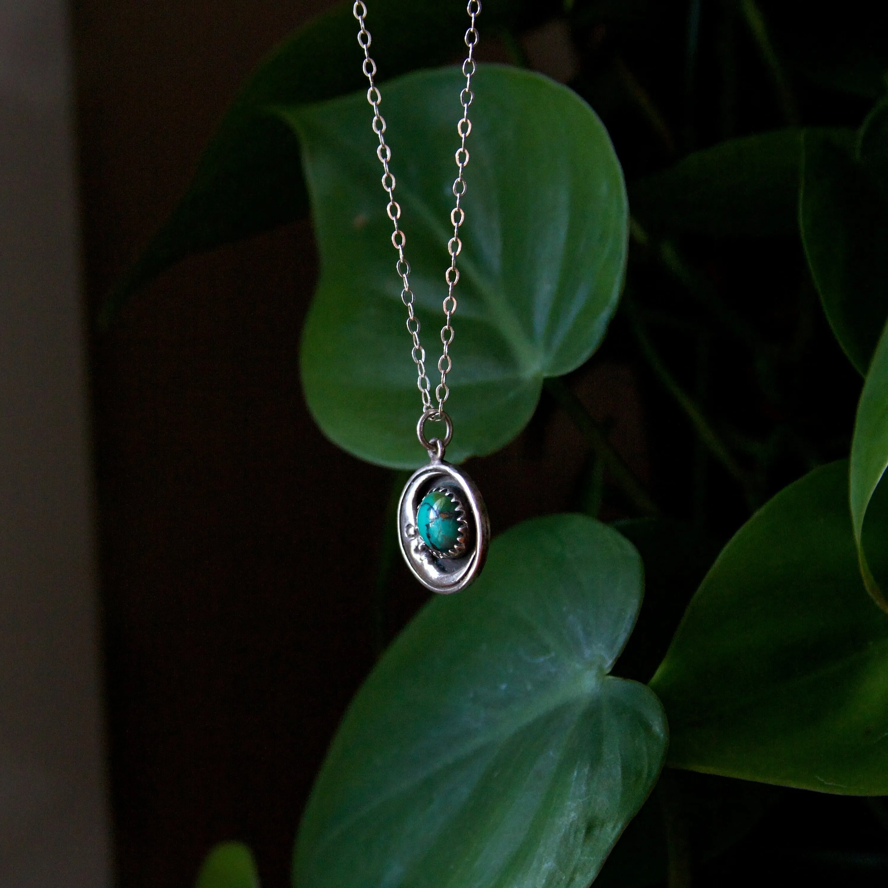Turquoise Crescent Moon Necklace