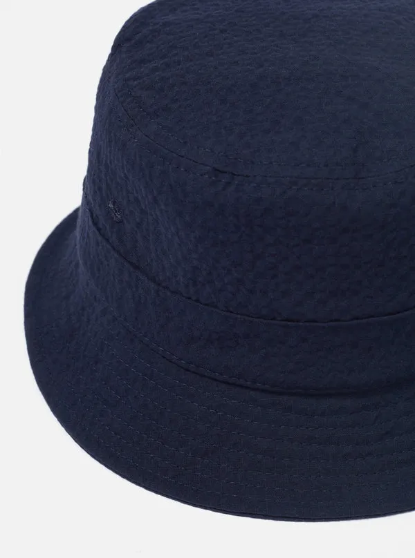 Universal Works Bucket Hat - Merida Seersucker Navy
