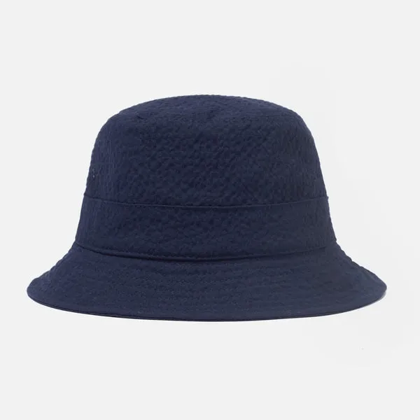 Universal Works Bucket Hat - Merida Seersucker Navy