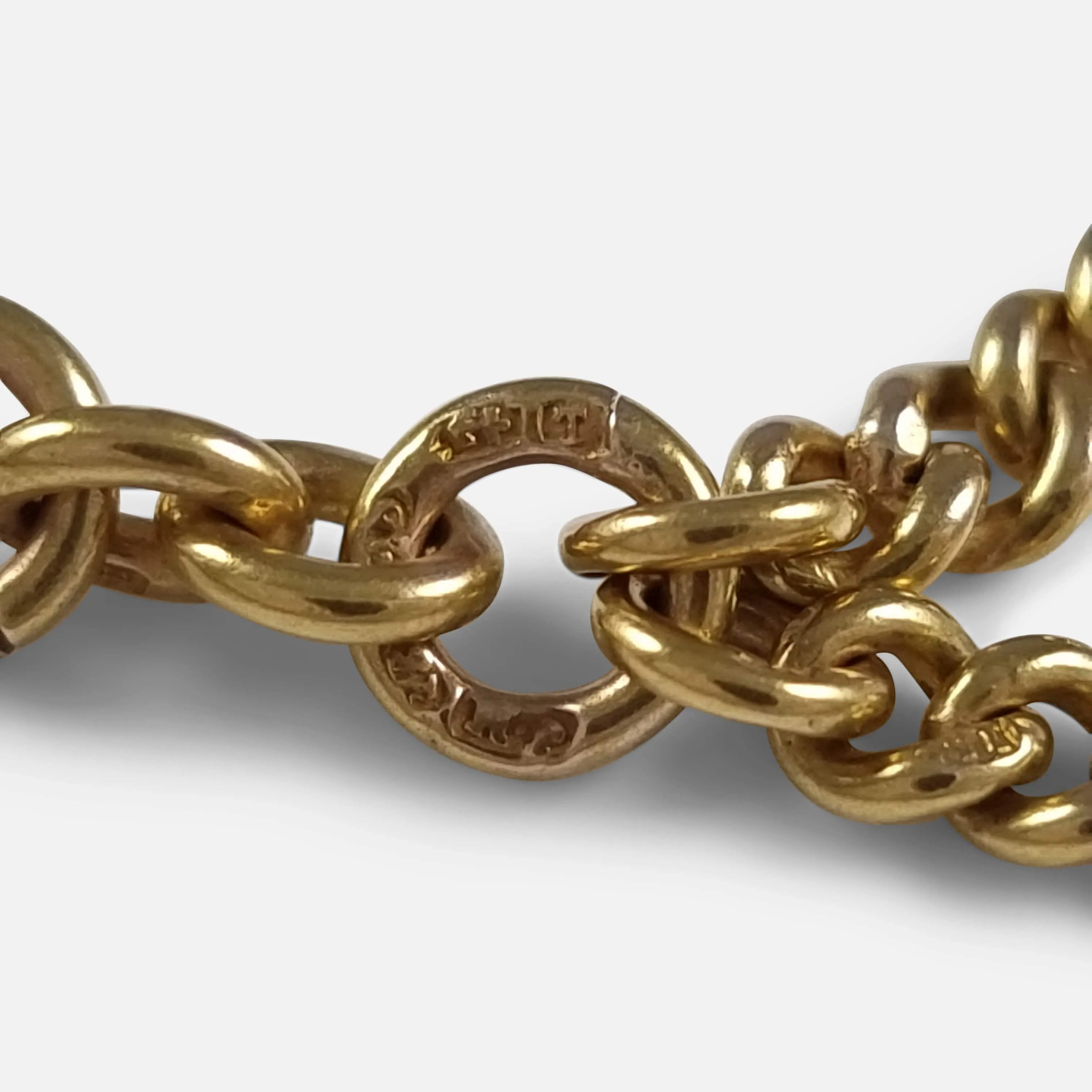 Victorian 15ct Yellow Gold Albert Watch Chain - 1868