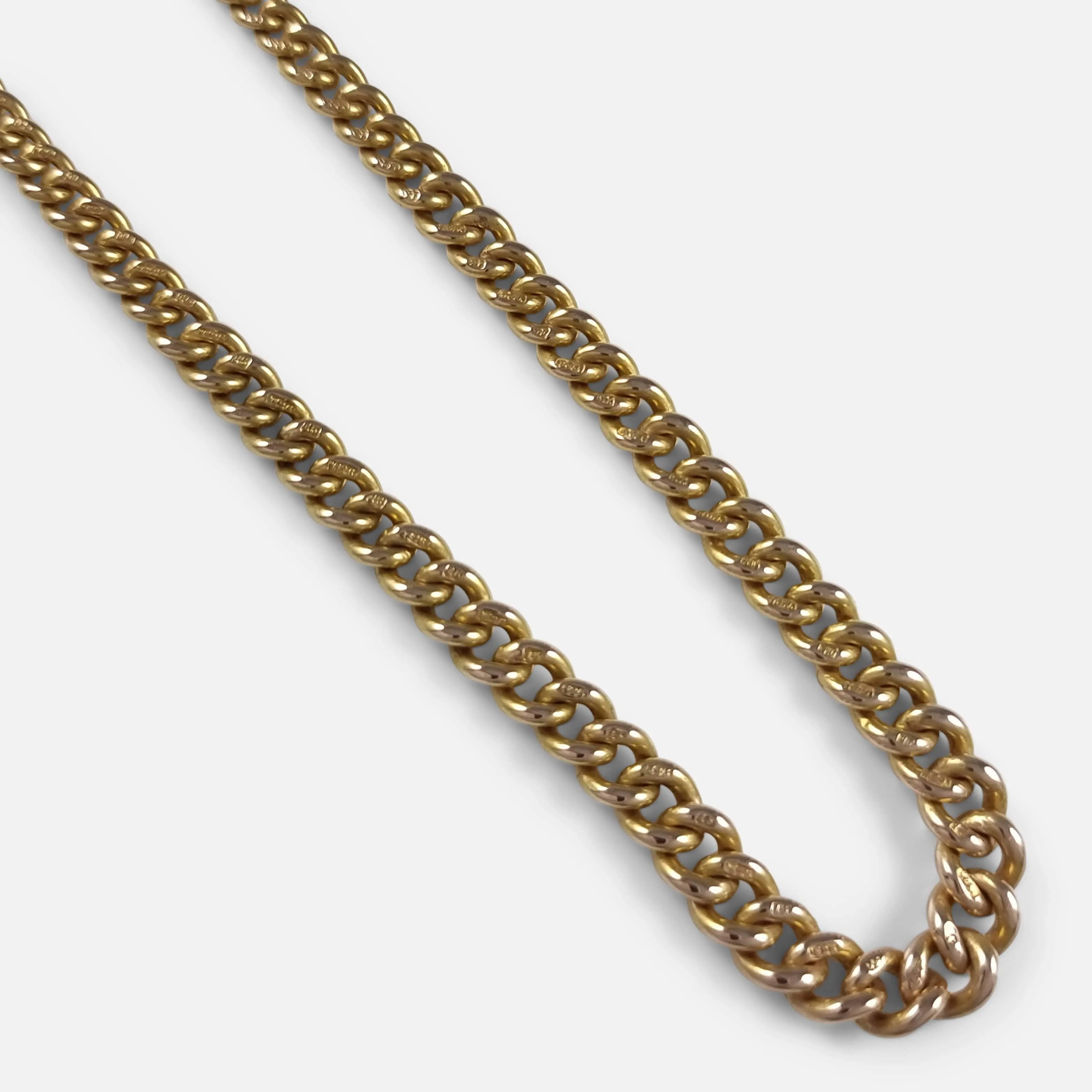 Victorian 15ct Yellow Gold Albert Watch Chain - 1868