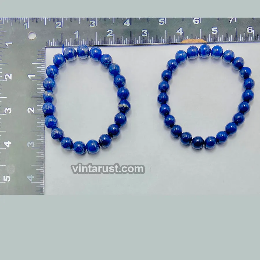 Vintage Lapis Lazuli Stones Beaded Bracelet
