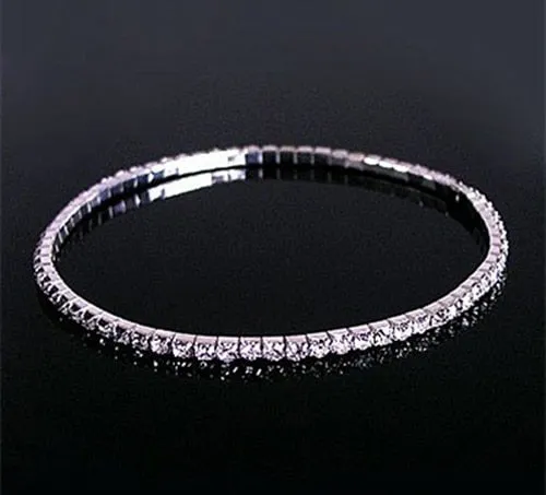 Wedding Jewelry 1/2/3/4/5 Rows Bling Wristband Bracelets for Women with Rhinestone