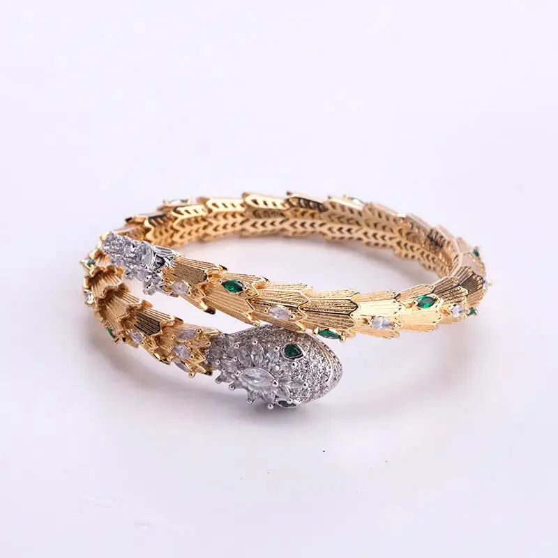 Women's snake bracelet | Eco-Friendly Copper | Adjustable Perimeter | Bamboo Chain