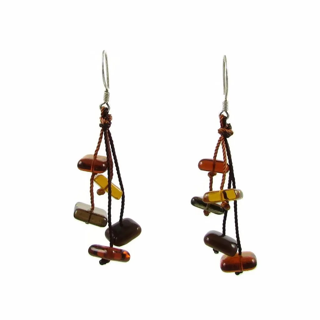 Zen Glass Earrings - Purple